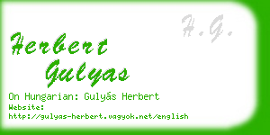 herbert gulyas business card